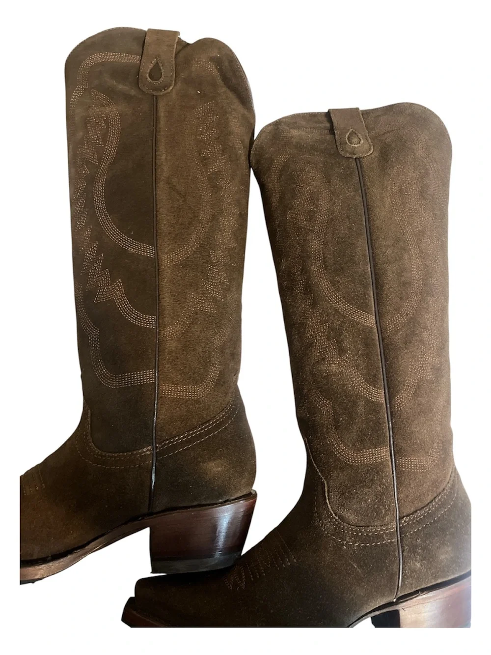 JC McCoy New Women's USA 4/Mex 23 Brown Suede Western Knee-High Boots
